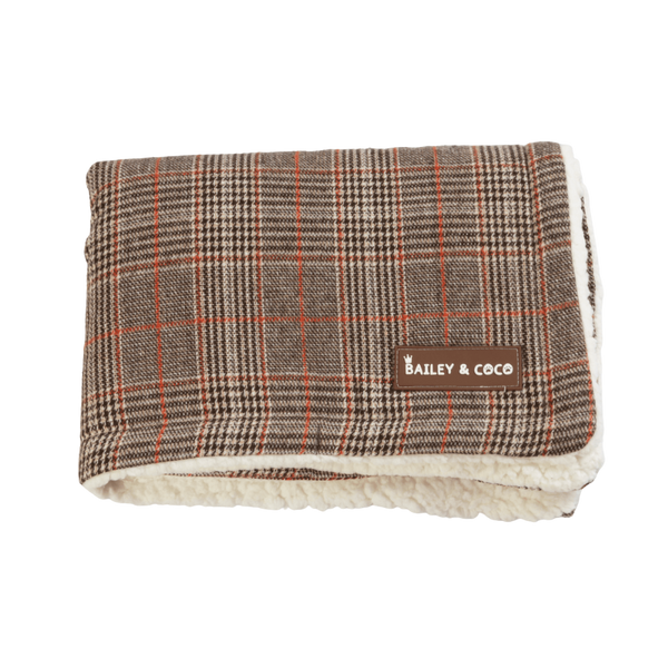 Heritage Plaid Dog Blanket - Soft Sherpa Lined