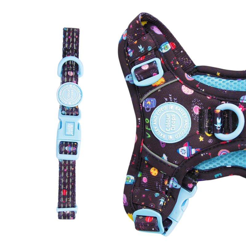 Trail & Glow® Adjustable Collar - COLOUR DROPS® - Space Paws