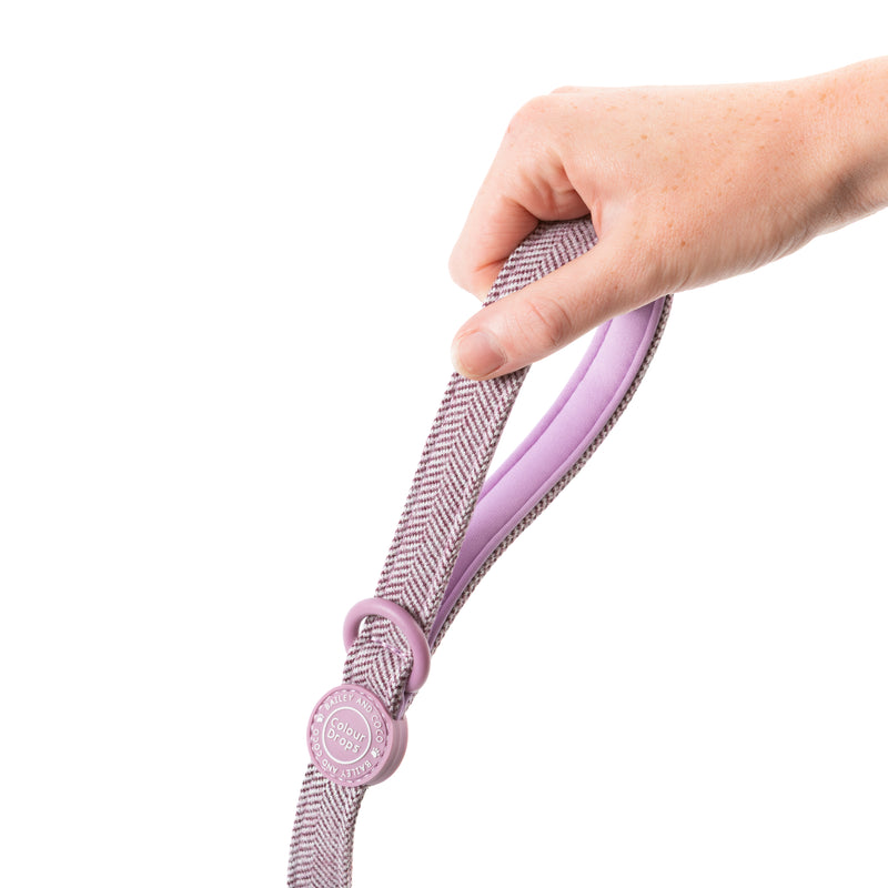 Dog Lead 5ft - Colour Drops - Plum Tweed