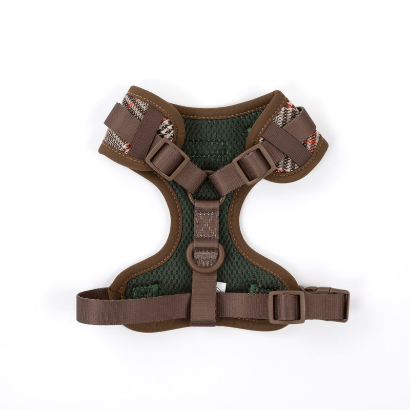Heritage Plaid Dog Harness - Adjustable Neck Dog Harness.