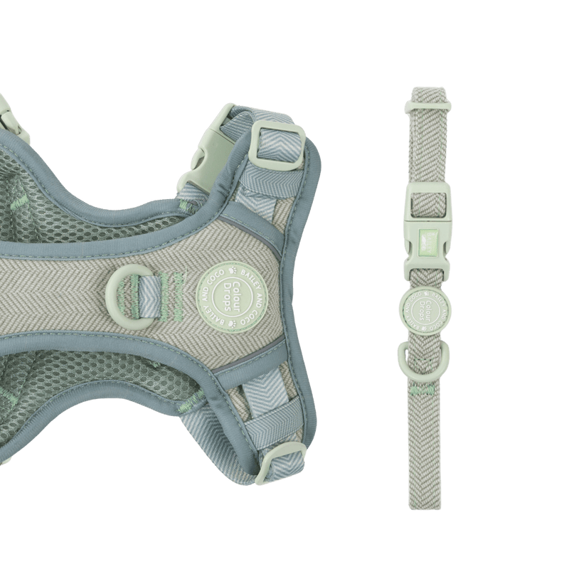 Adjustable Collar - Colour Drops - Sage Tweed - Bailey and Coco (UK)