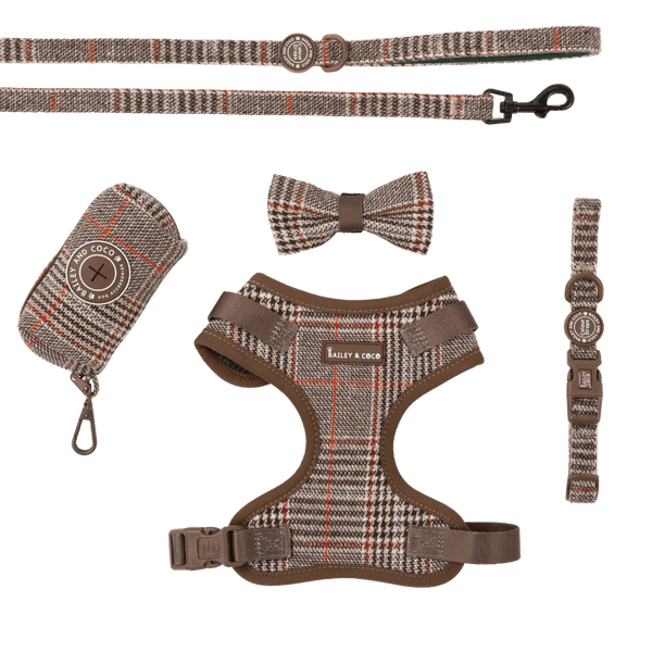 Adjustable Dog Harness Bundle Set - Heritage Plaid - Bailey and Coco (UK)