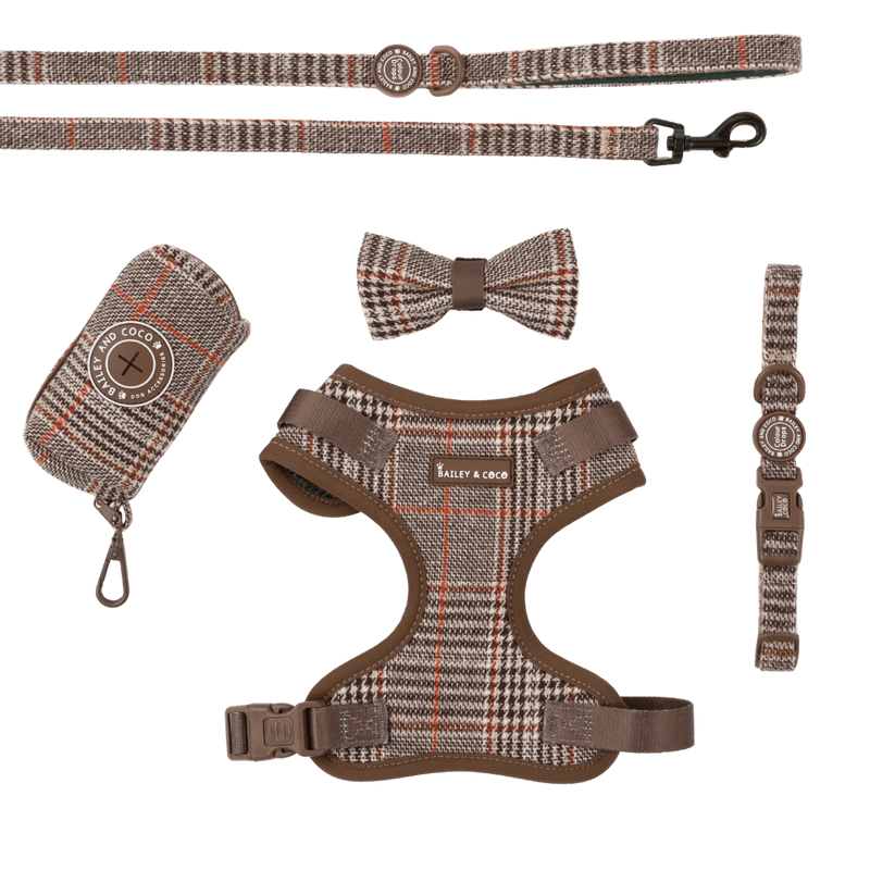 Adjustable Dog Harness Bundle Set - Heritage Plaid - Bailey and Coco (UK)