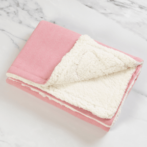 Bubblegum Pink Tweed Dog Blanket - Soft Sherpa Lined - Bailey and Coco (UK)