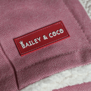 Bubblegum Pink Tweed Dog Blanket - Soft Sherpa Lined - Bailey and Coco (UK)