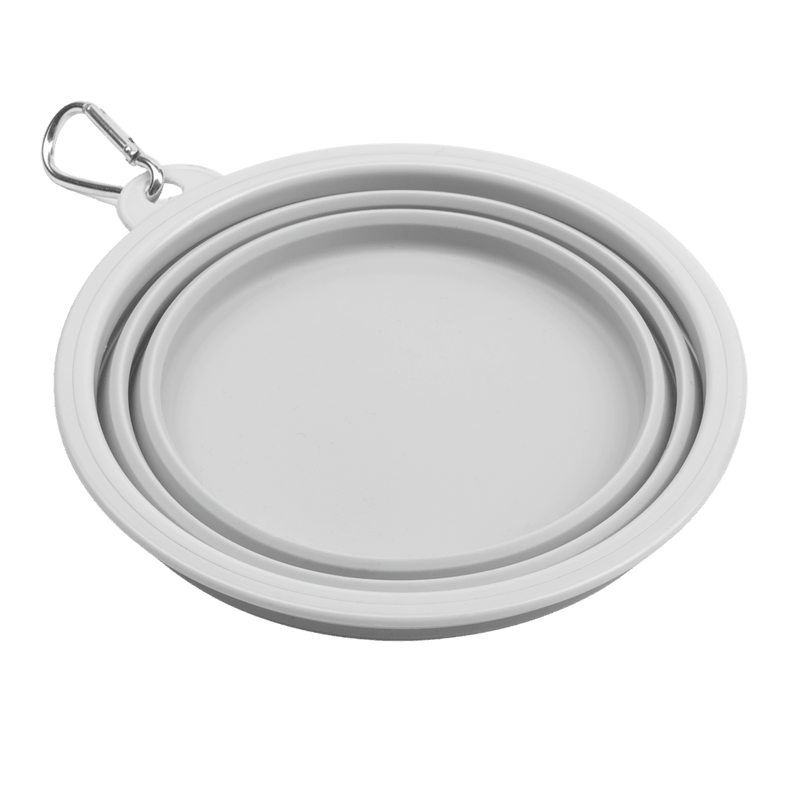 Collapsible Dog Water Bowl - Pebble Grey - Bailey and Coco (UK)