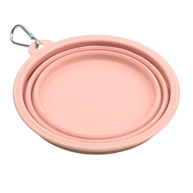 Collapsible Dog Water Bowl - Petal Pink - Bailey and Coco (UK)