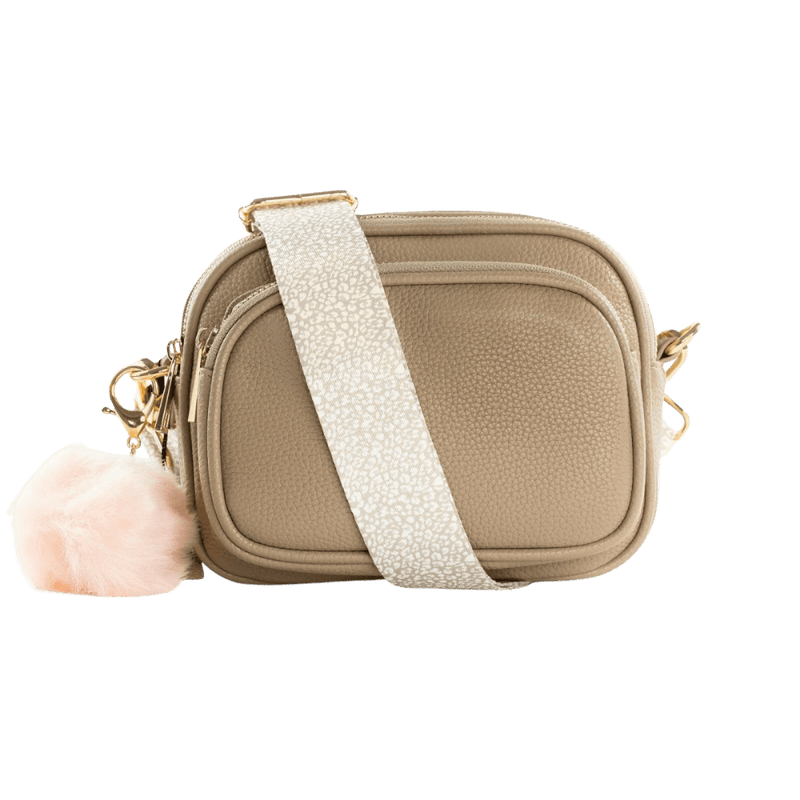 Crossbody Dog Walking Bag - Vegan Leather - Latte - Bailey and Coco (UK)