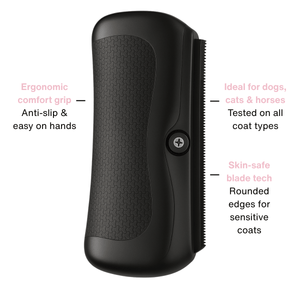 Deshedding Brush for Dogs, Cats, Horses – Black - Bailey and Coco (UK)