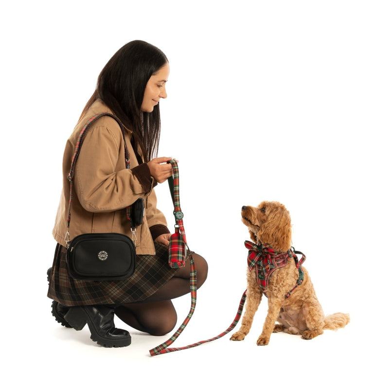 Dog Lead 5ft - Colour Drops - Red Highland Tartan - Bailey and Coco (UK)