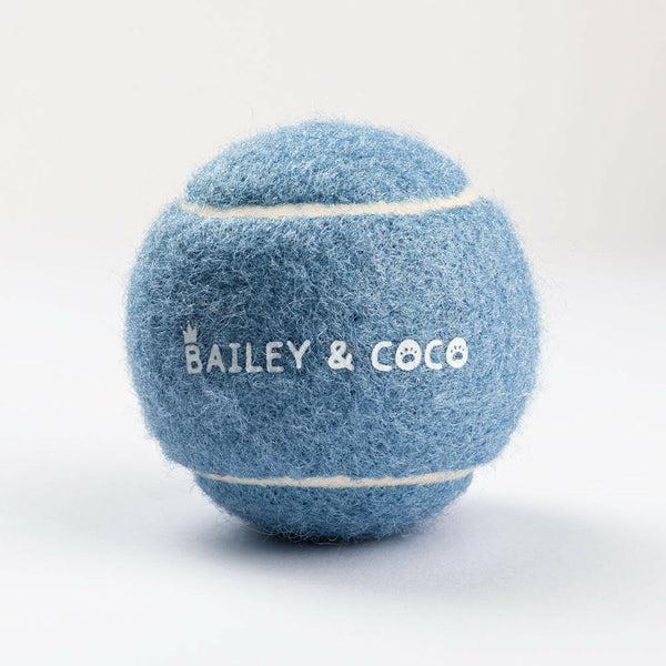 Dog Tennis Ball Toy - Blue - Bailey and Coco (UK)