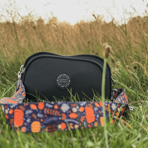 Dog Walking Bag - Black with Bewitched Strap - Bailey and Coco (UK)