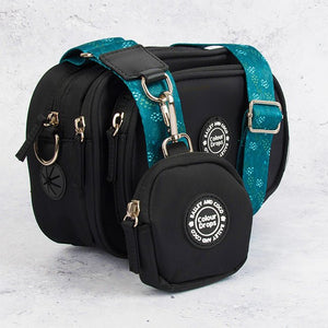 Dog Walking Bag - Black with Touch Grass Strap - Bailey and Coco (UK)
