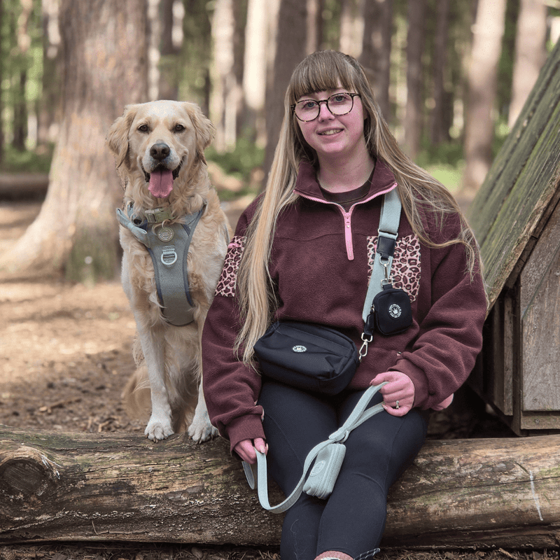 Dog Walking Bag - Latte with Sage Tweed Strap - Bailey and Coco (UK)