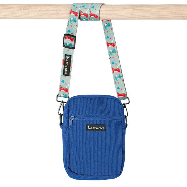 Dog Walking Bag With Dino Party Strap - Midnight Blue - Bailey and Coco (UK)