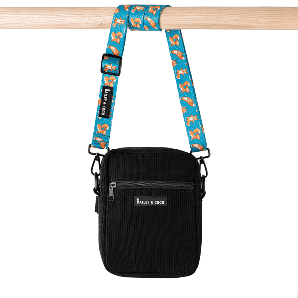 Dog Walking Bag With Foxy Yoga Strap - Black - Bailey and Coco (UK)