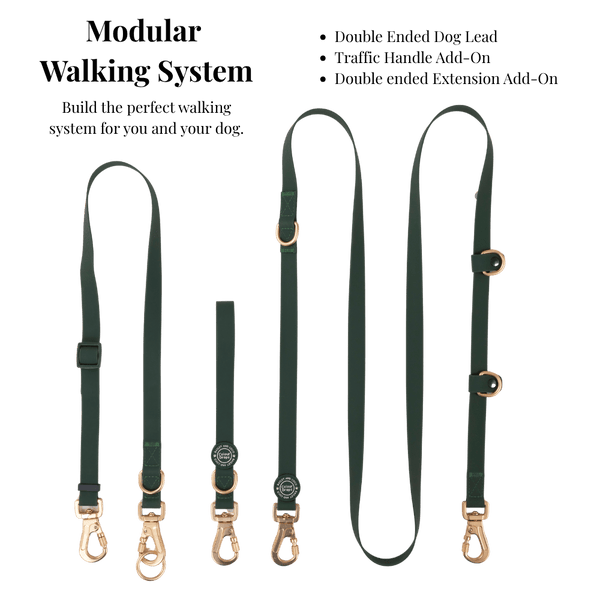Hands-Free Double Ended Dog Lead Complete Set – Forest Green - alternate view