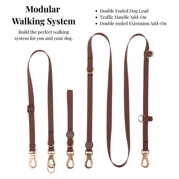 Hands-Free Double Ended Dog Lead Complete Set – Mulberry - alternate view