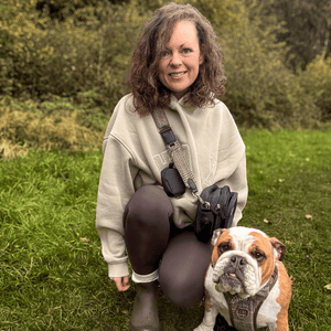 Heritage Plaid Adjustable Dog Harness, Lead, Collar & Black Dog Walking Bag Bundle - Bailey and Coco (UK)