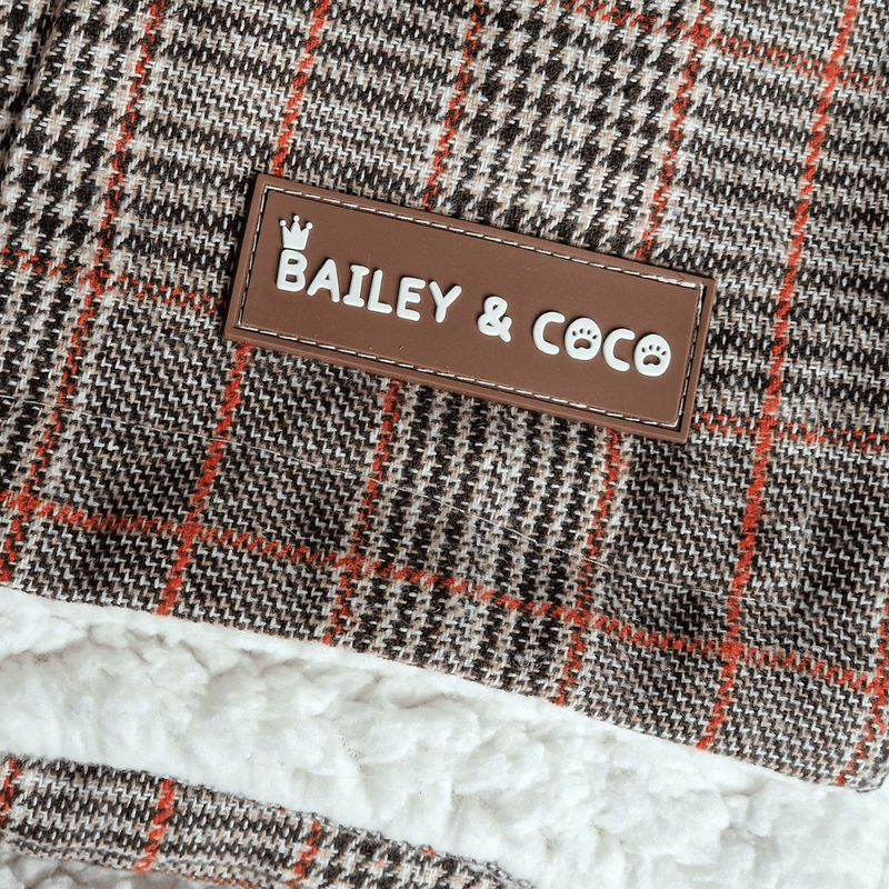 Heritage Plaid Dog Blanket - Soft Sherpa Lined - Bailey and Coco (UK)