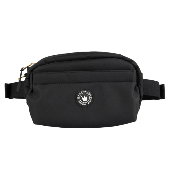 Magnetic Snap Dog Walking Bum Bag - Black - Bailey and Coco (UK)