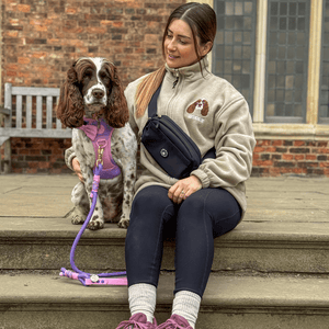 Magnetic Snap Dog Walking Bum Bag - Black - Bailey and Coco (UK)