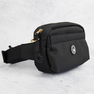 Magnetic Snap Dog Walking Bum Bag - Black - Bailey and Coco (UK)