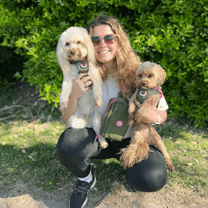 Magnetic Snap Dog Walking Bum Bag - Olive it Hot - Bailey and Coco (UK)