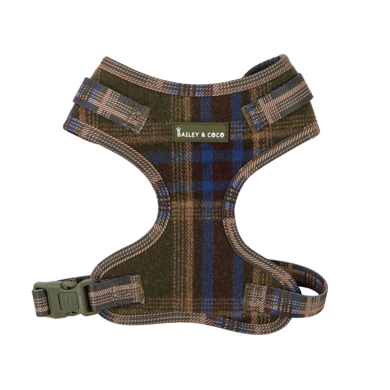 Mayfair Tweed Dog Harness - Adjustable Neck Dog Harness - Bailey and Coco (UK)