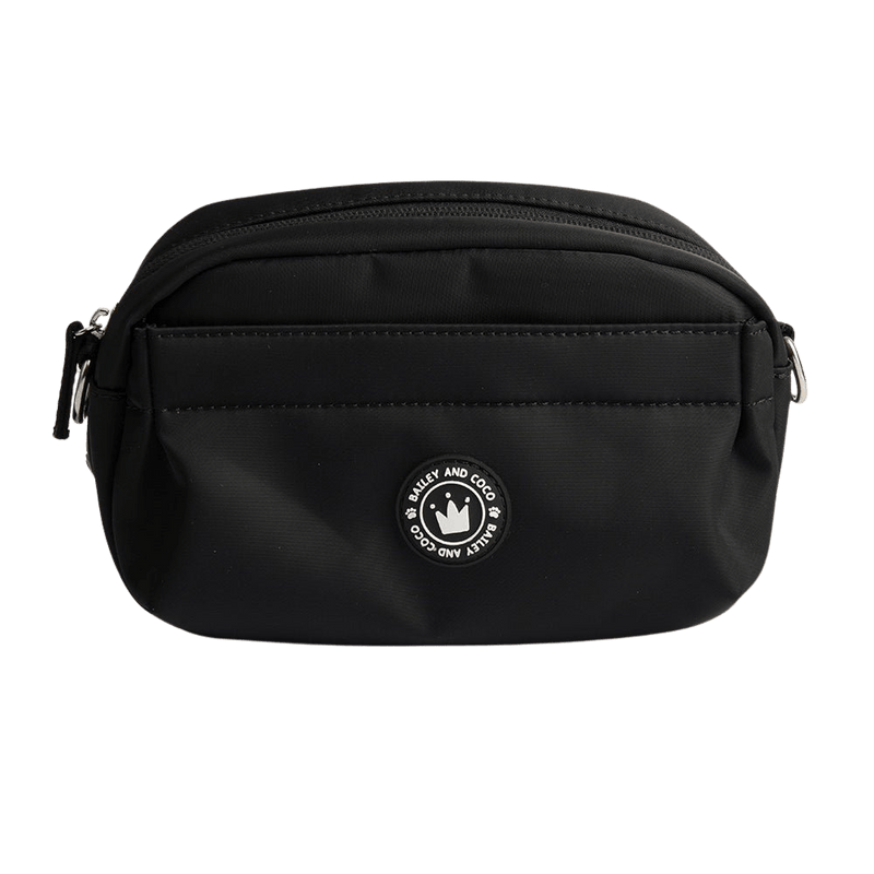 Mini Magnetic Snap Dog Walking Bag - Black - Bailey and Coco (UK)