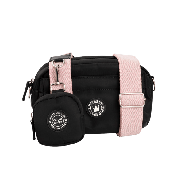 Mini Magnetic Snap Dog Walking Bag with Lavender Tweed Strap - Bailey and Coco (UK)