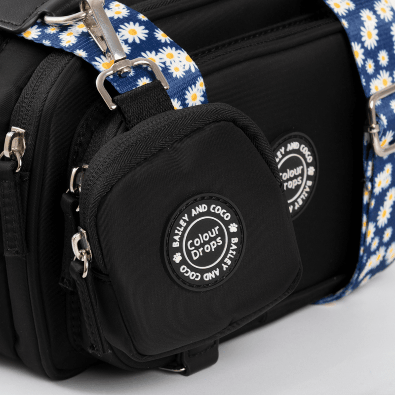 Mini Magnetic Snap Dog Walking Bag with Loves me, Loves me not Strap - Bailey and Coco (UK)