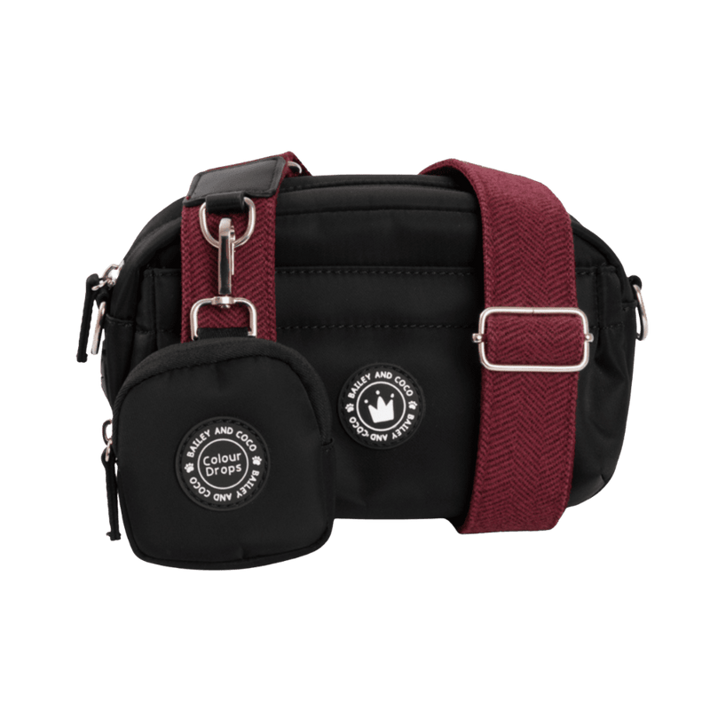 Mini Magnetic Snap Dog Walking Bag with Mulberry Tweed Strap - Bailey and Coco (UK)