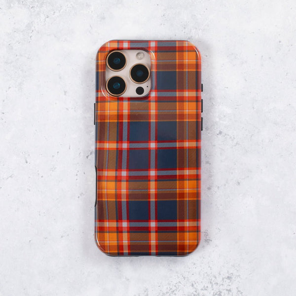 Orange Tartan iPhone 16 Pro Case - Bailey and Coco (UK)