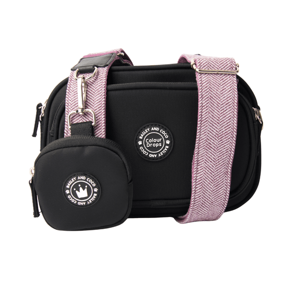 Plum Tweed Strap for Dog Walking Bag - alternate view