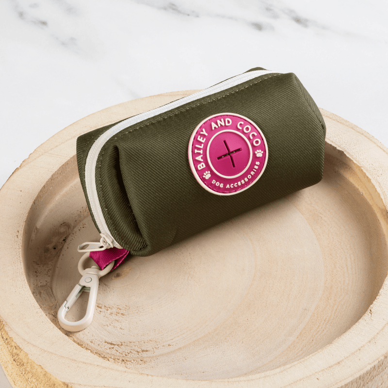 Poo Bag Holder - COLOUR DROPS® - Olive it Hot - Bailey and Coco (UK)