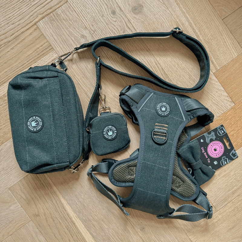 Premium Forest Tweed Dog Walking Bag - Bailey and Coco (UK)