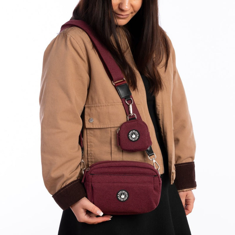 Premium Mulberry Tweed Dog Walking Bag - Bailey and Coco (UK)