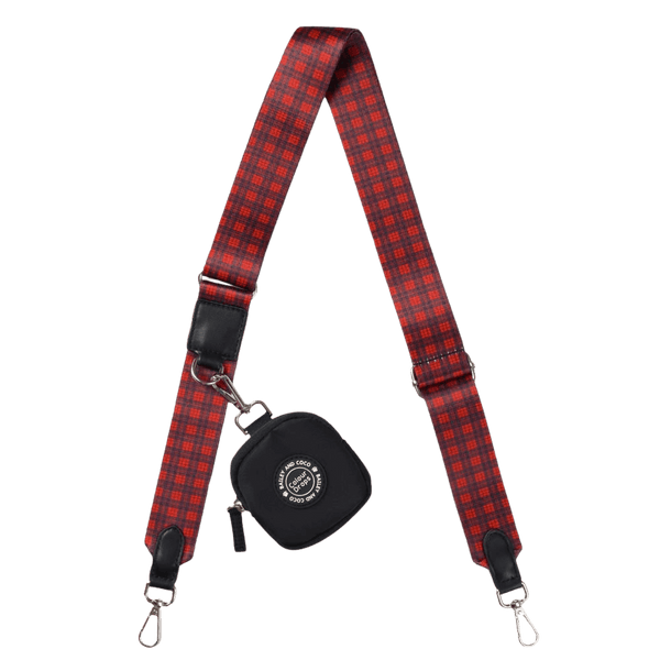 Red Tartan Strap for Dog Walking Bag - Bailey and Coco (UK)