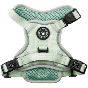 Sage Green Tweed Dog Harness - No Pull & Reflective | Trail & Glow® - Bailey and Coco (UK)