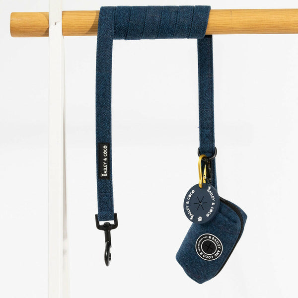 Sapphire Tweed 5ft Dog Lead - alternate view