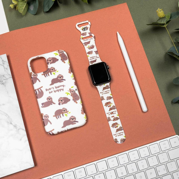 Sloth Apple Watch Strap - White - alternate view