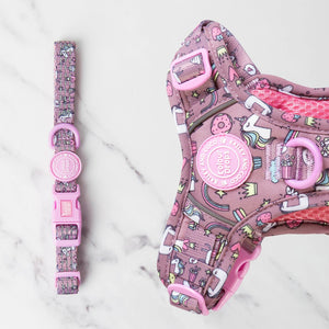 Trail & Glow Adjustable Collar - Colour Drops - Be Unique Unicorn - Bailey and Coco (UK)