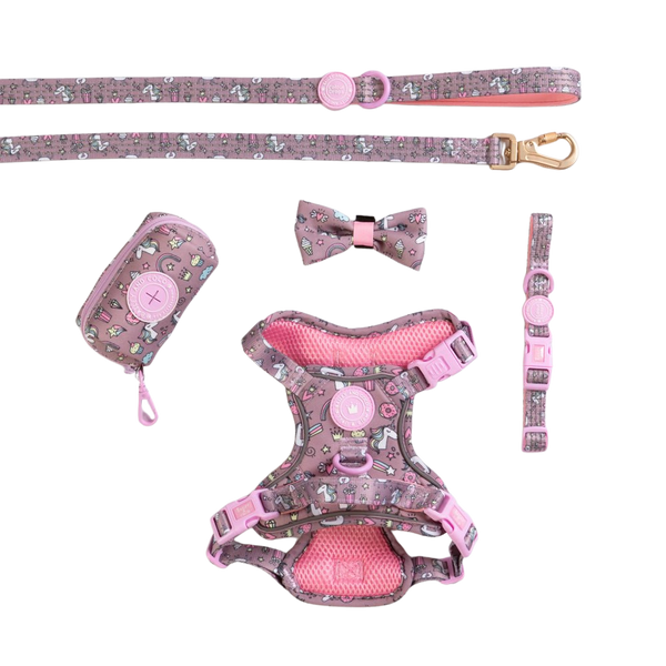 Trail & Glow Dog Harness Bundle Set - Colour Drops - Be Unique Unicorn - Bailey and Coco (UK)