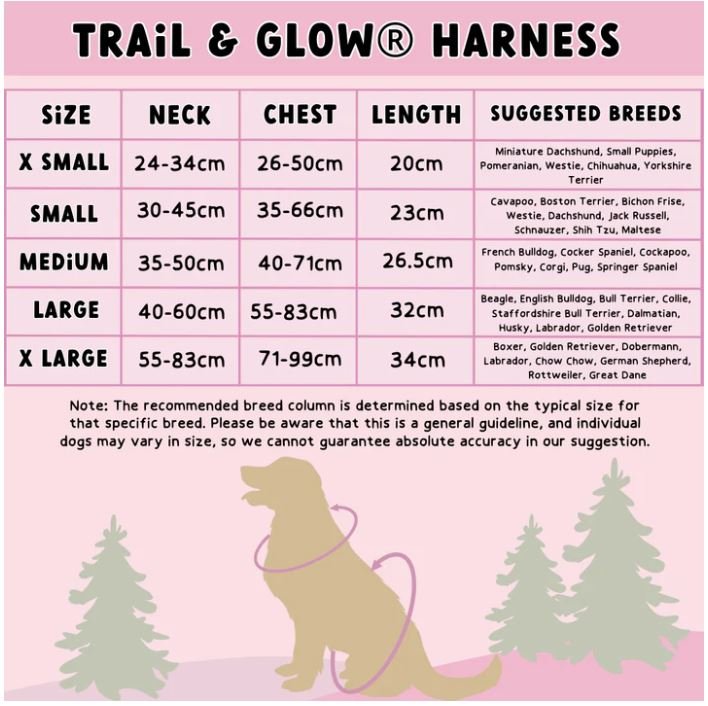 Trail & Glow® Dog Harness Bundle Set - COLOUR DROPS® - Space Paws - Bailey and Coco (UK)