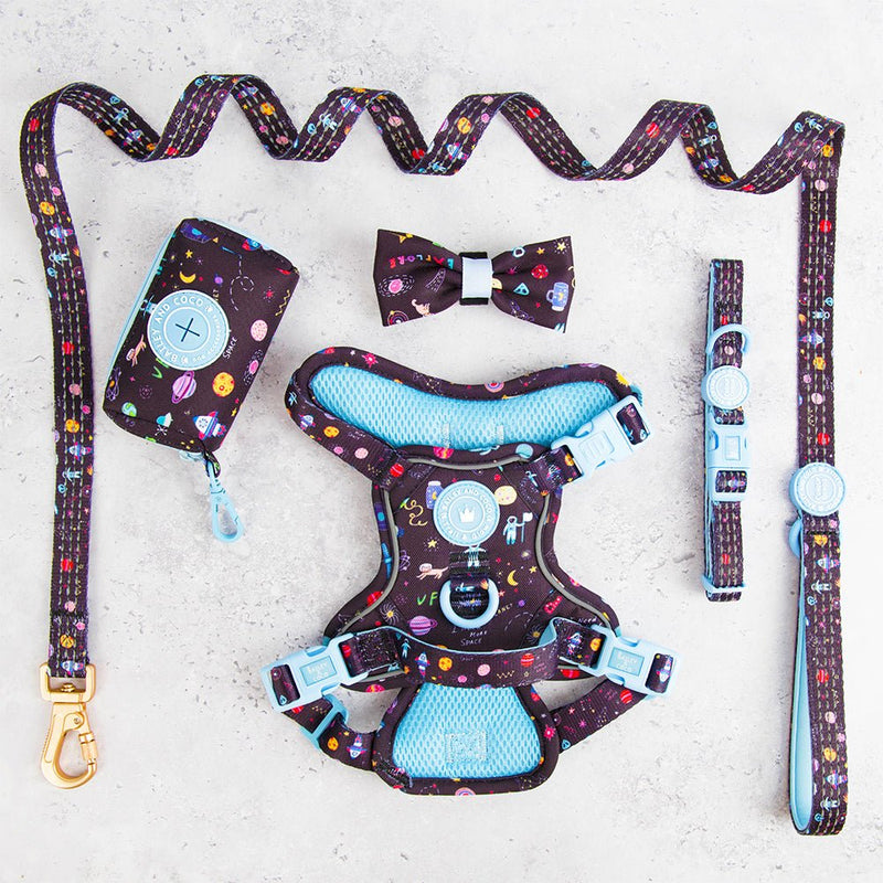 Trail & Glow® Dog Harness Bundle Set - COLOUR DROPS® - Space Paws - Bailey and Coco (UK)