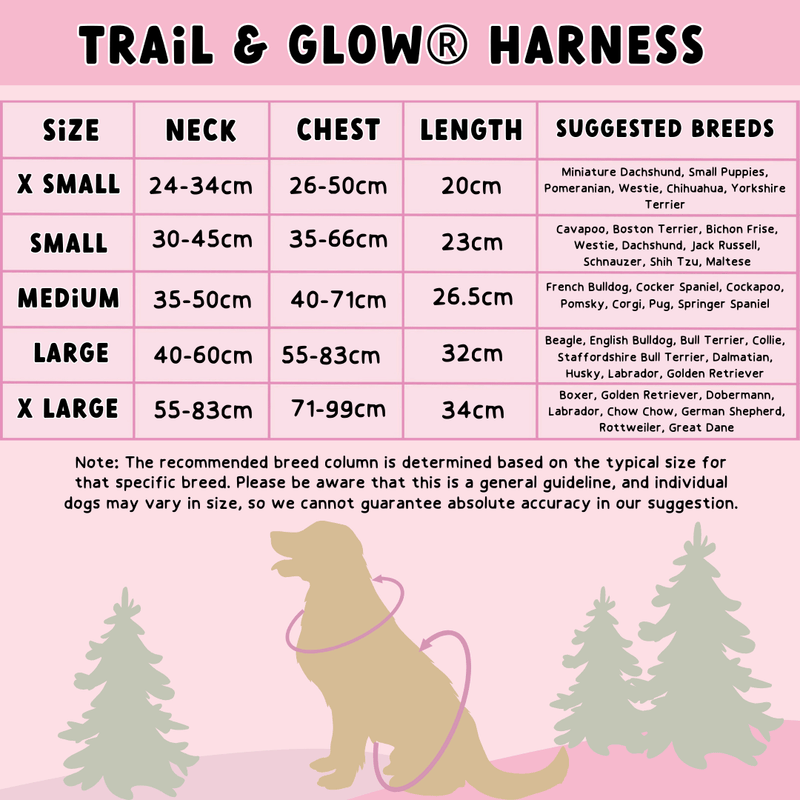 Trail & Glow Dog Harness - COLOUR DROPS® - Head in the Clouds - Bailey and Coco (UK)