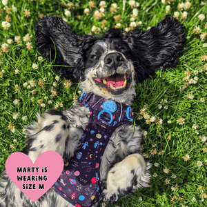 Trail & Glow Dog Harness - COLOUR DROPS® - Space Paws - Bailey and Coco (UK)