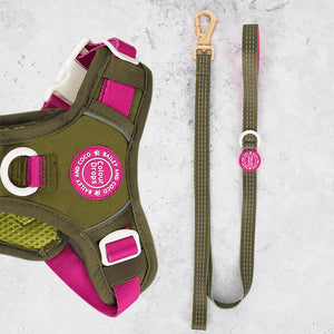 Trail & Glow® Dog Lead 5ft - COLOUR DROPS® - Olive it Hot - Bailey and Coco (UK)