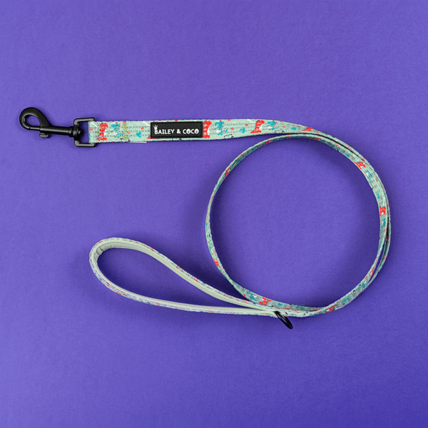 Trail & Glow® Fabric Dog Lead 5ft - Dino Party - alternate view